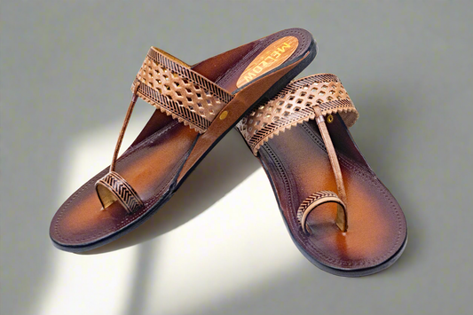 Traditional Indian Flats for Women | Handcrafted Leather Kolhapuri Sandals