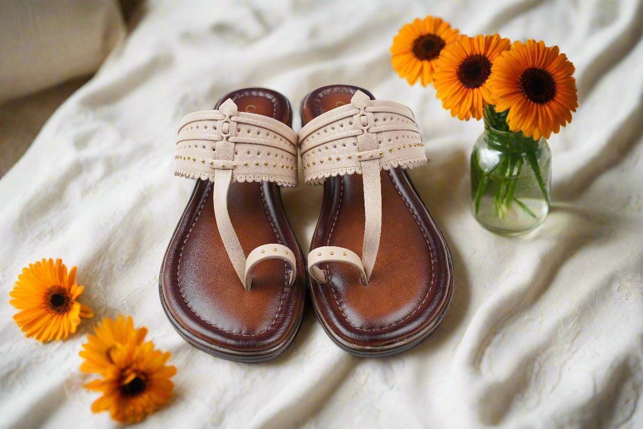 Stylish and elegant Indian flats with stud detailing