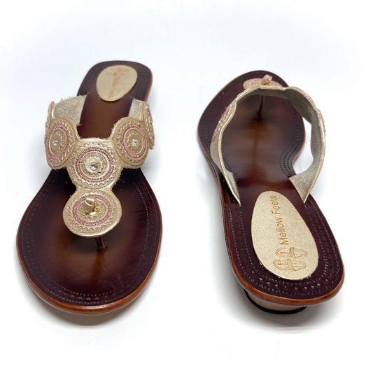 Gilded Bloom Thong Sandals